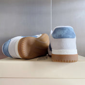 VALENTINO 25S GARAVANI FREEDOTS SNEAKERS IN BEIGE MIX BLUE SUEDE