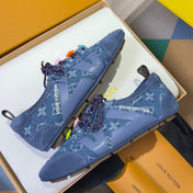 LV 26S SNEAKERINA SNEAKERS IN BLUE MONOGRAM DENIM AND CALFSKIN