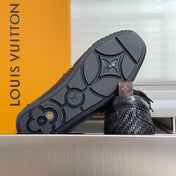 LV 26S SNEAKERINA SNEAKERS IN WOVEN BLACK CALFSKIN