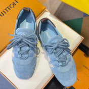 LV 26S SNEAKERINA SNEAKERS IN LIGHT BLUE SUEDE