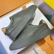 LV 26S LOW TOP SNEAKERS IN OLIVE GREEN CALFSKIN