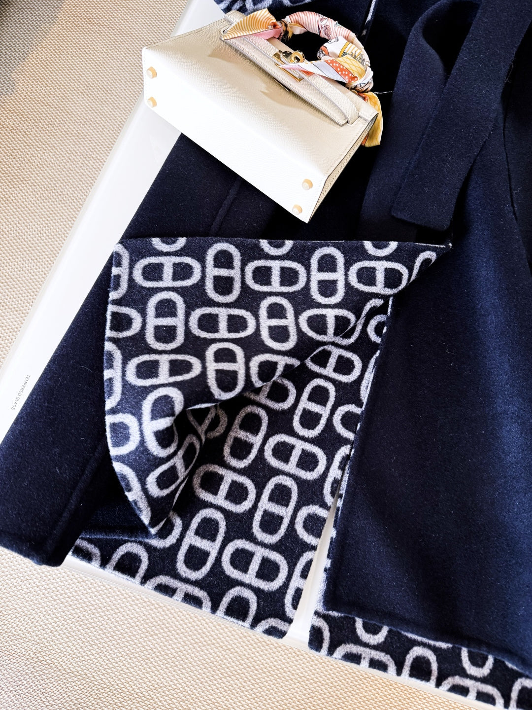 HERMES 25S BELTED CASHMERE PEACOAT 269