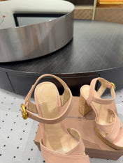 GIANVITO ROSSI 26S CROSS-STRAP SANDALS 115 MM IN NUDE PINK CALFSKIN