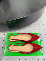 BOTTEGA VENETA 26S SLINGBACK FLATS IN RED CALFSKIN
