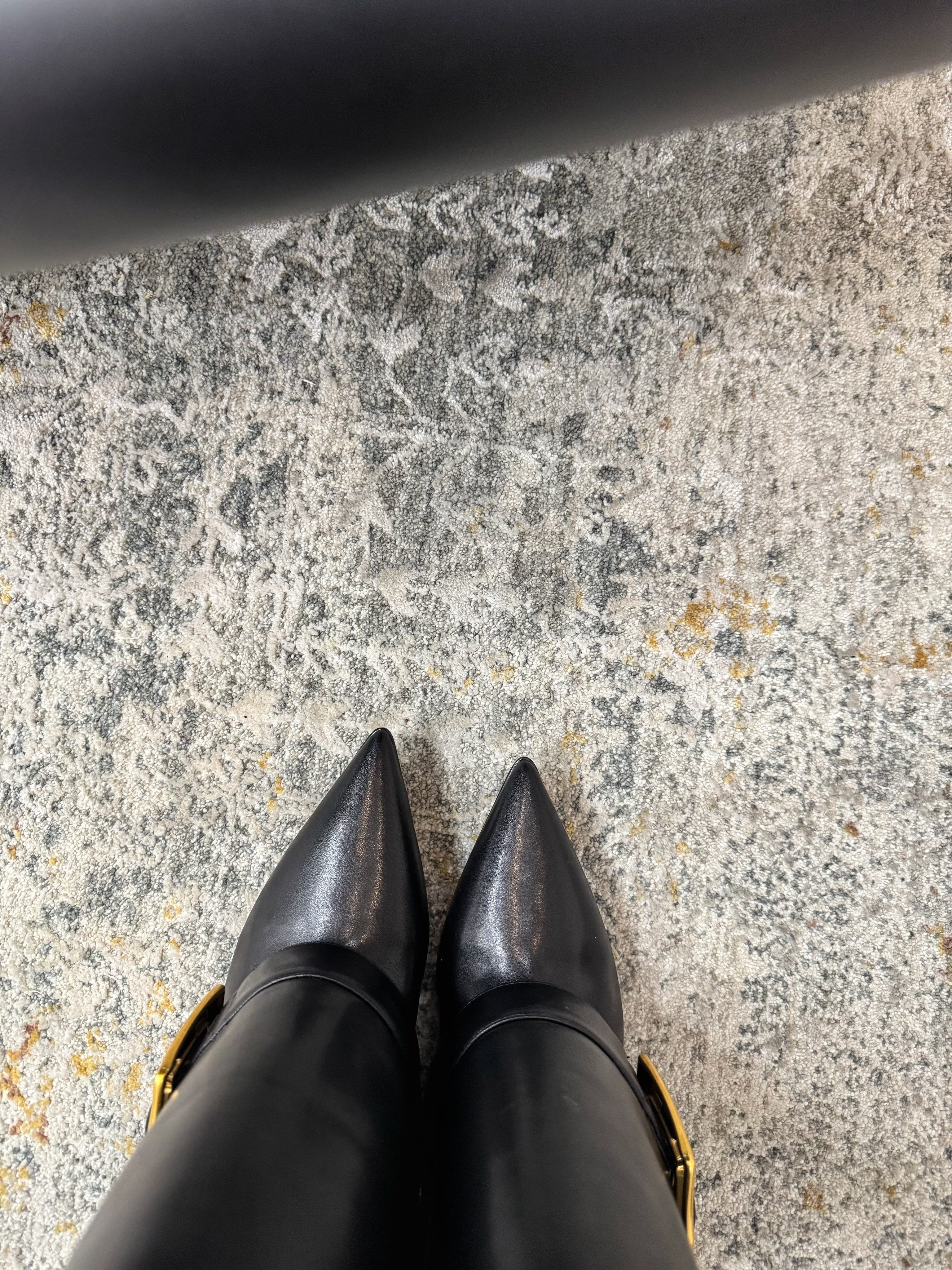 BALMAIN 26S BOOT 85 MM IN BLACK CALFSKIN