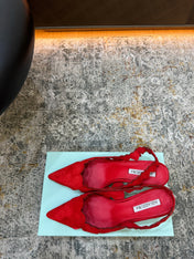 AQUAZZURA 26S SLINGBACK 60 MM IN RED SUEDE