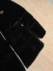 PRADA 26S HOODED VELVET JACKET 1291