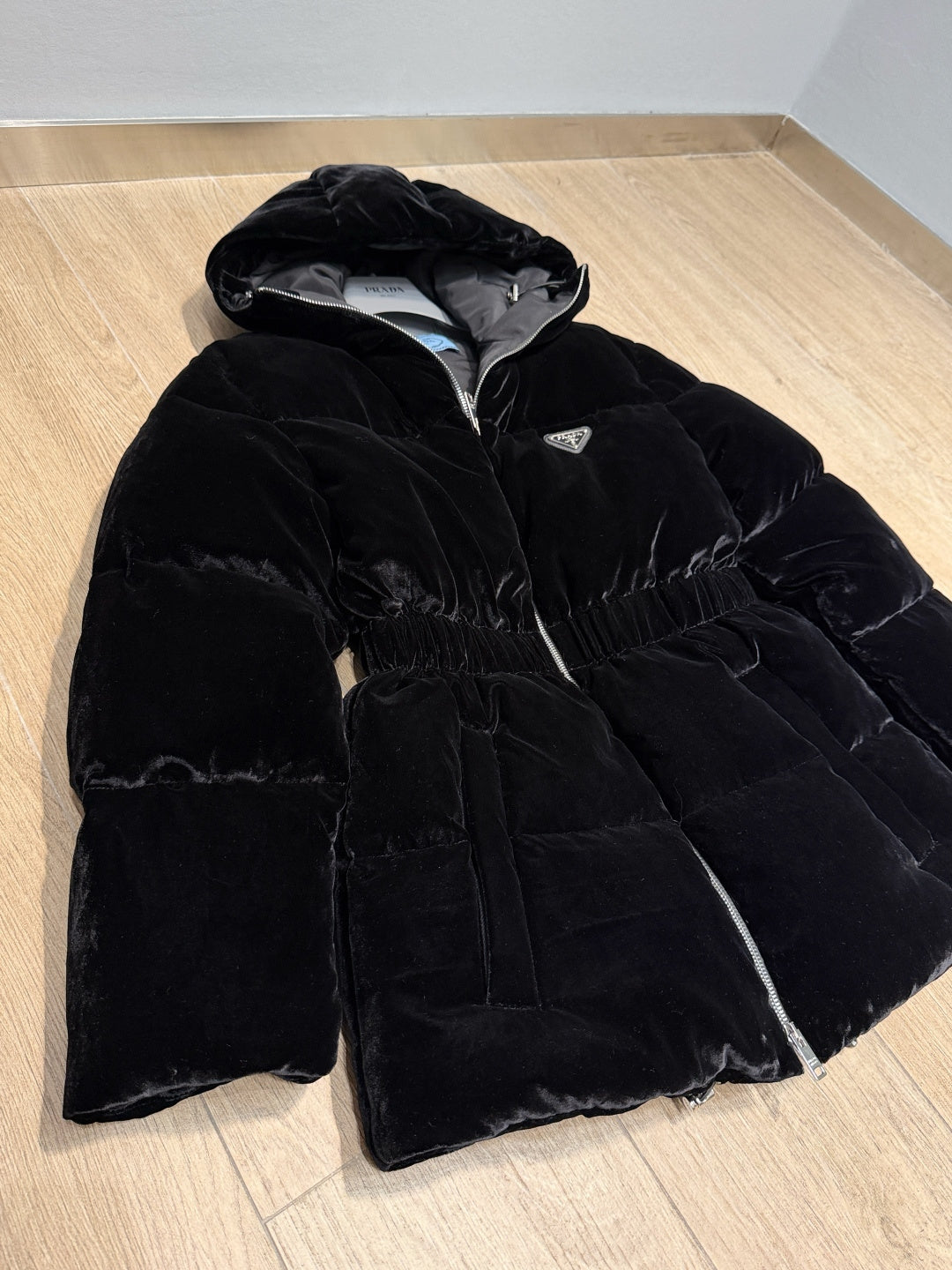 PRADA 26S HOODED VELVET JACKET 1291