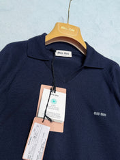 MIUMIU 26S LONG SLEEVE POLO SHIRT 907