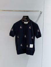 THOM 26S SHORT-SLEEVE KNIT TOP STYLE 200