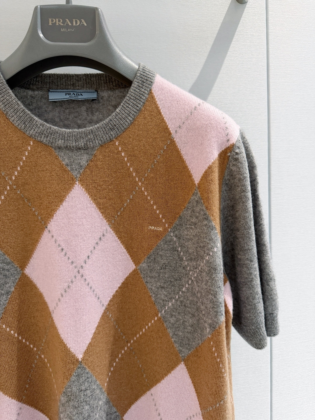 PRADA 26S SHORT-SLEEVE KNIT SWEATER 1080