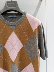 PRADA 26S SHORT-SLEEVE KNIT SWEATER 1080