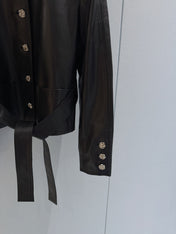 CHANEL 26S BELTED LEATHER JACKET 1725