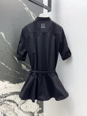 Loewe 25 Shirt Dress Black Cotton