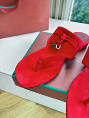LP THONG SANDALS 25S IN RED SUEDE