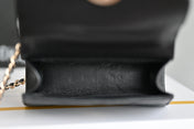 CHANEL 25S KELLY 14.5 CM IN BLACK LAMBSKIN