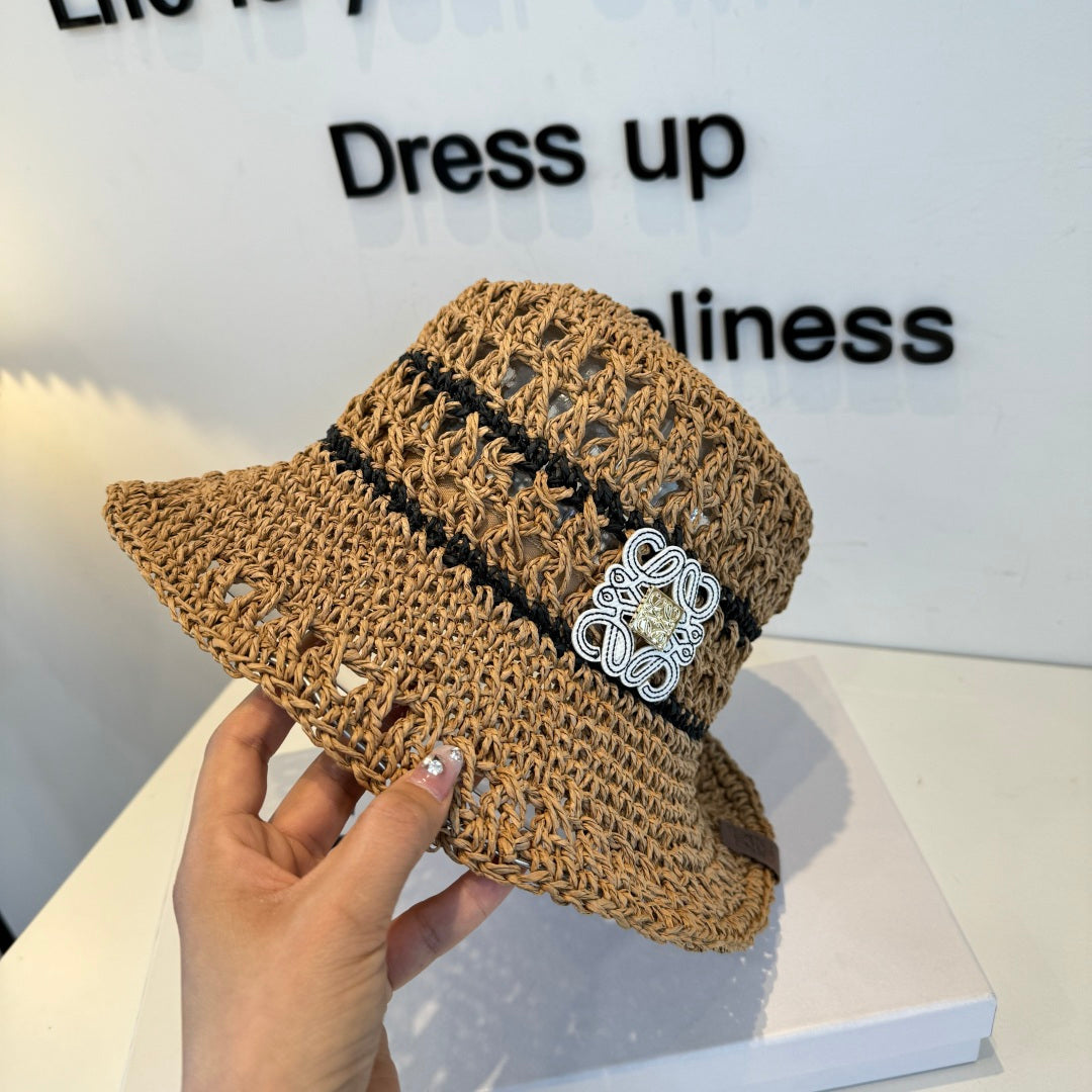 LOEWE 26S RAFFIA BUCKET HAT STYLE 206