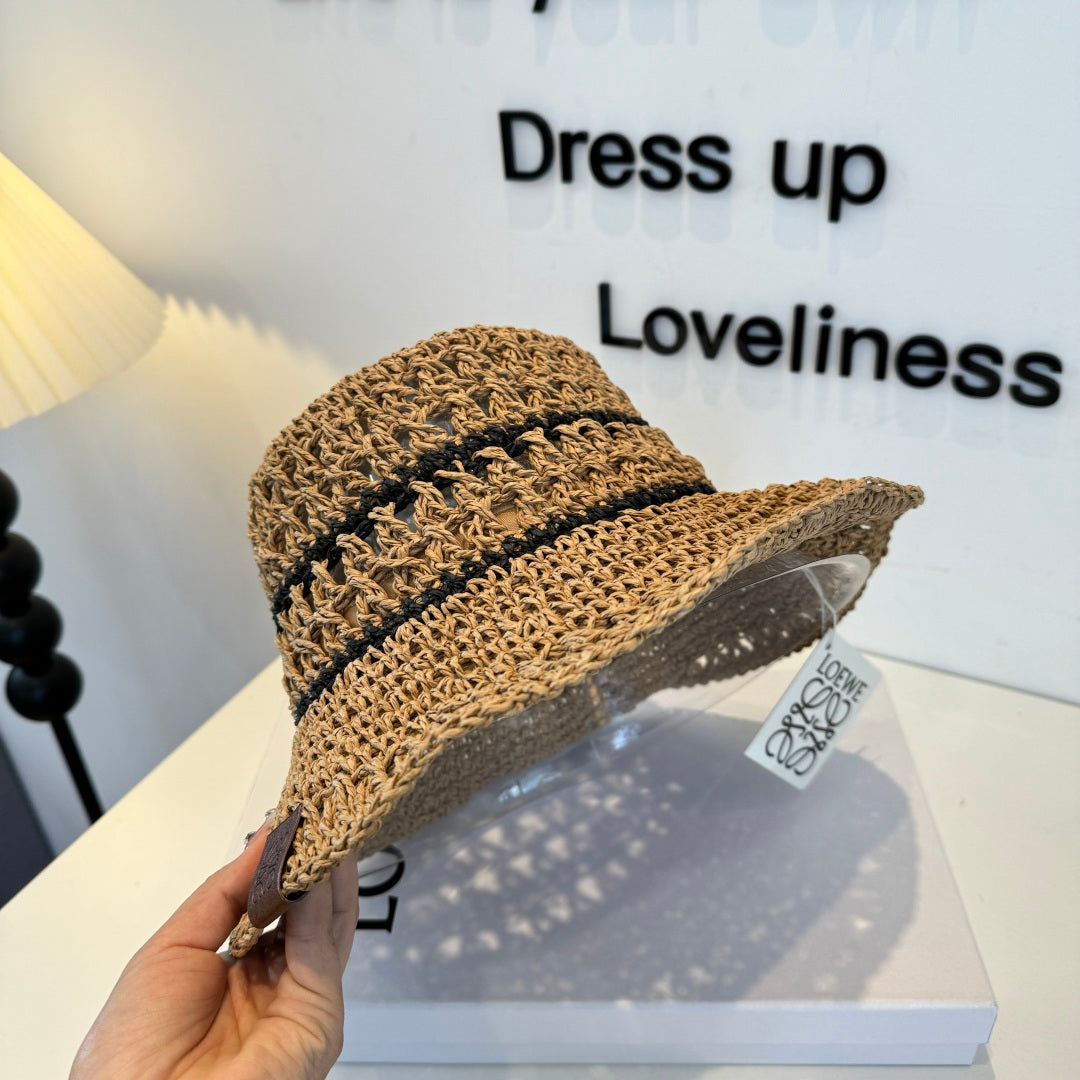 LOEWE 26S RAFFIA BUCKET HAT STYLE 206