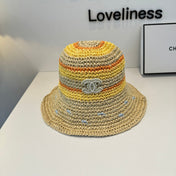 CHANEL 26S CROCHETED STRAW BUCKET HAT 337964