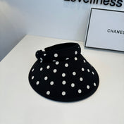 CHANEL 26S POLKA-DOT OPEN-TOP HAT 337955