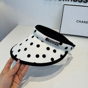 CHANEL 26S POLKA-DOT OPEN-TOP HAT 337956
