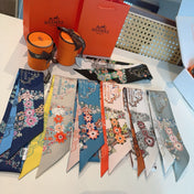 HERMES 25S SILK NECKERCHIEF 86 IN SILK 714377