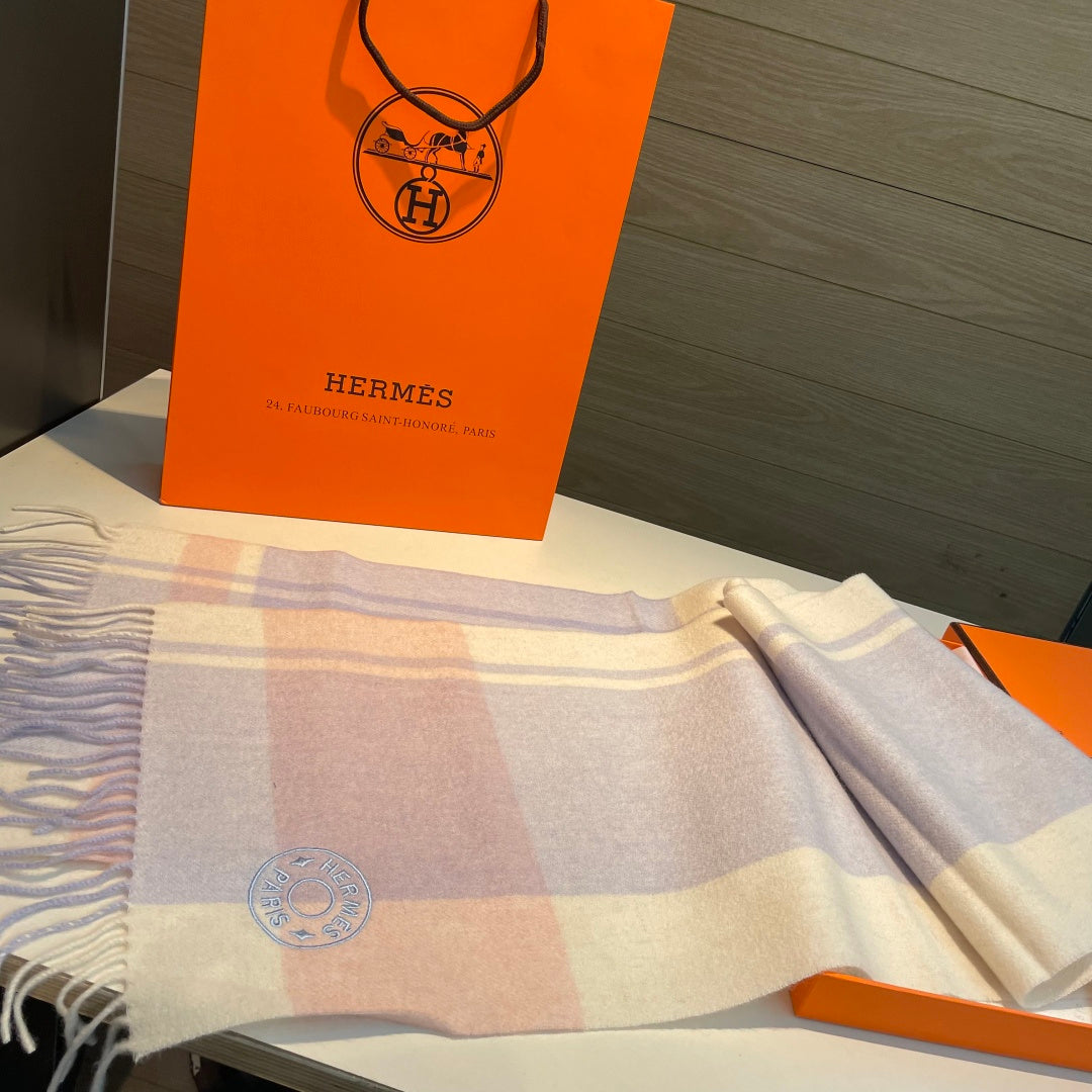 HERMES 25S SCARF 180 IN CASHMERE 989916