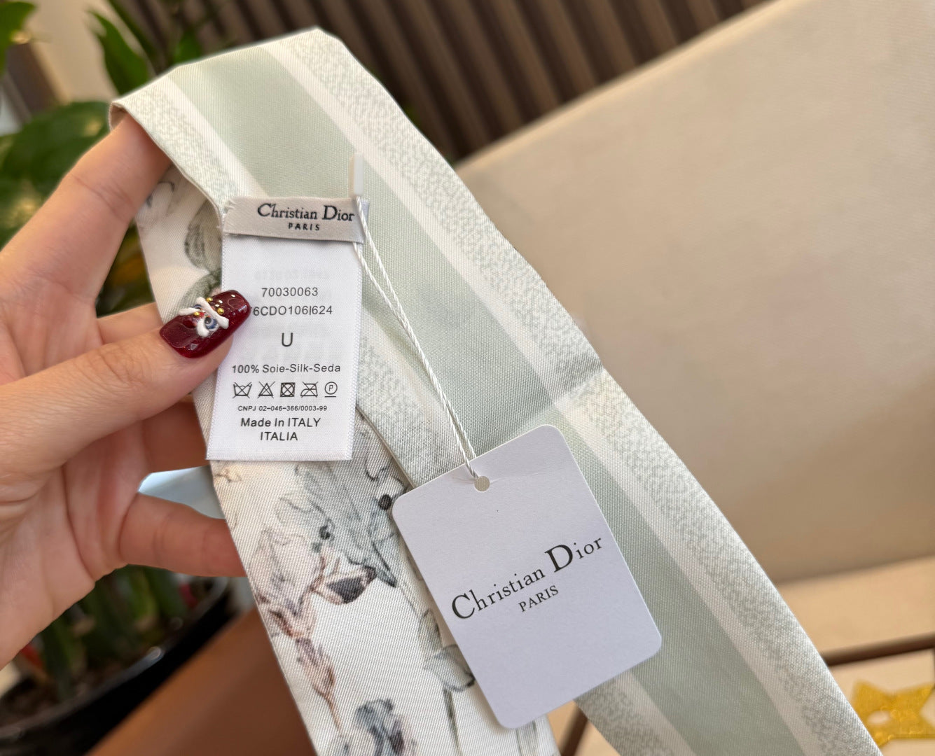 DIOR 26S SCARF 100CM IN SILK 313089