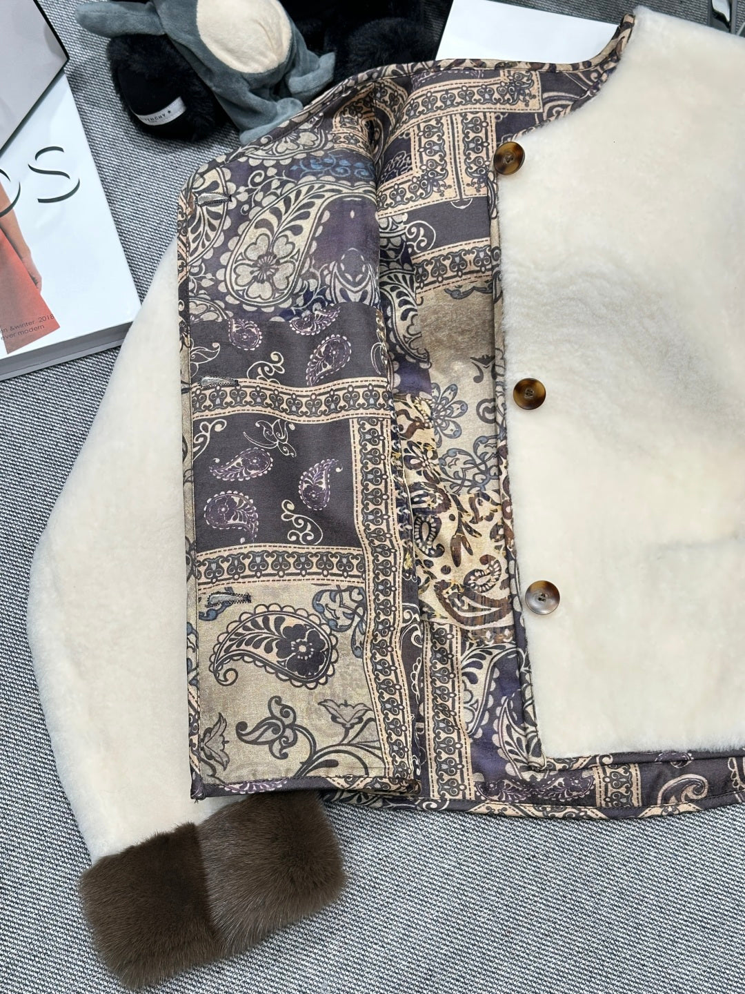 HERMES 25S REVERSIBLE FUR JACKET 473