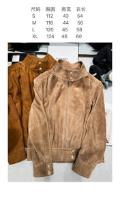 CELINE 26S SUEDE ZIP-UP JACKET 559