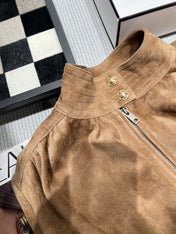 CELINE 26S SUEDE ZIP-UP JACKET 560