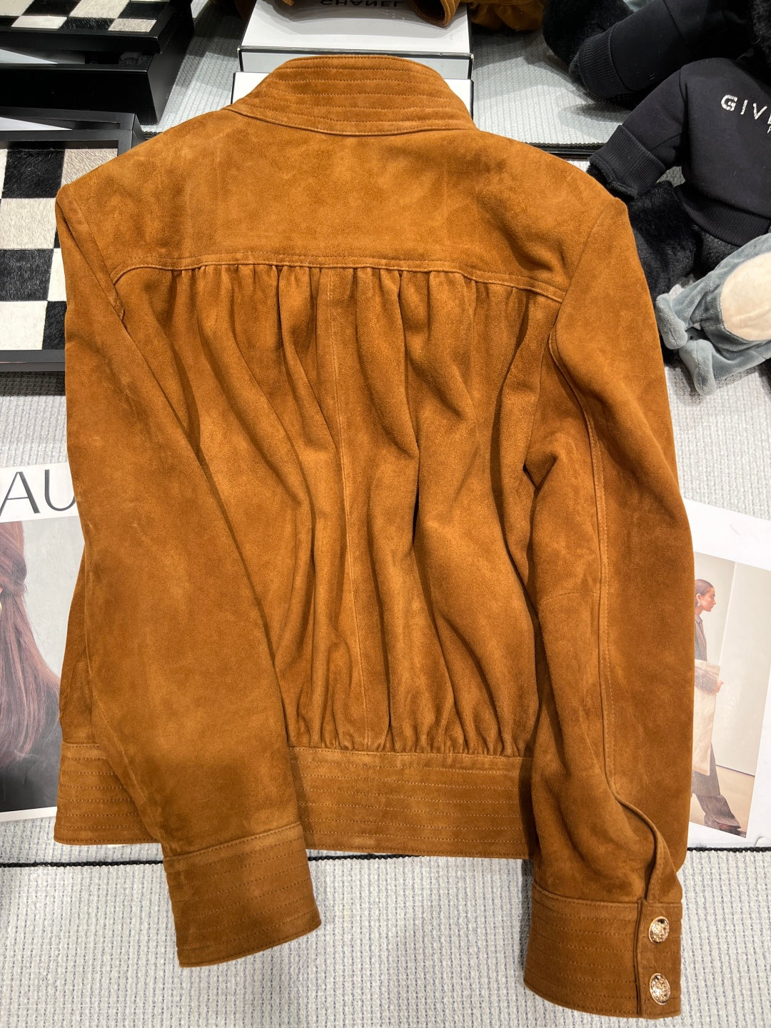 CELINE 26S SUEDE ZIP-UP JACKET 559