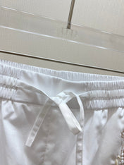 HERMES 25S EMBROIDERED SHORTS 158