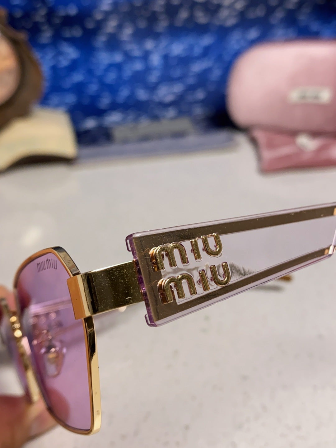 MIUMIU 26S SQUARE FRAME IN METAL 443521