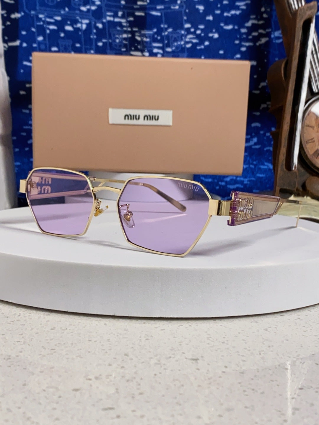 MIUMIU 26S SQUARE FRAME IN METAL 443521