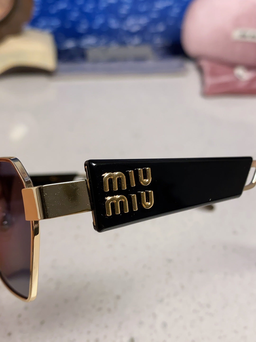 MIUMIU 26S SQUARE FRAME IN METAL 443325