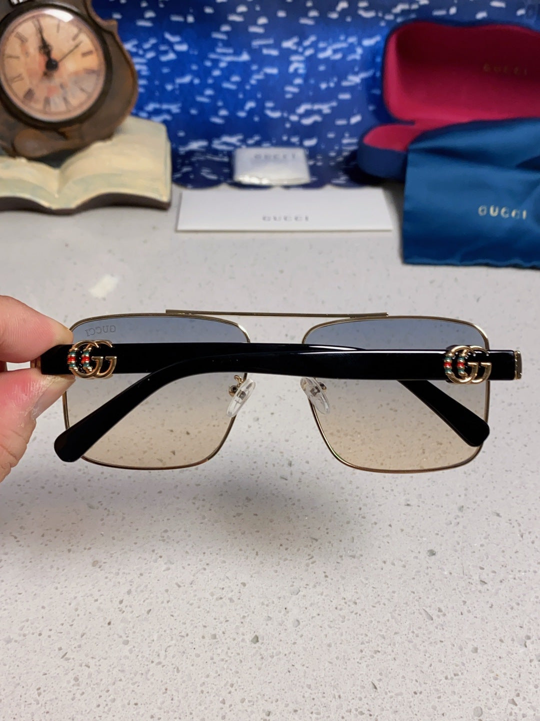 GUCCI 26S SQUARE FRAME IN METAL 426392