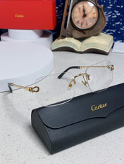 CARTIER 26S RIMLESS RECTANGULAR FRAME IN METAL 434045