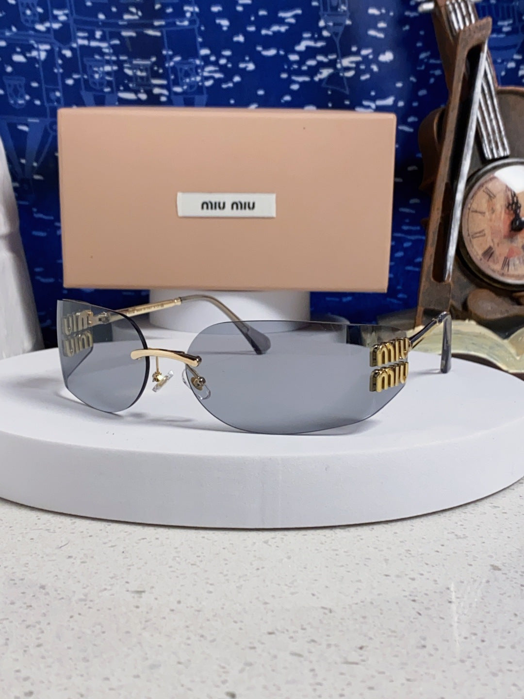 MIUMIU 26S SHIELD FRAME IN METAL 436116
