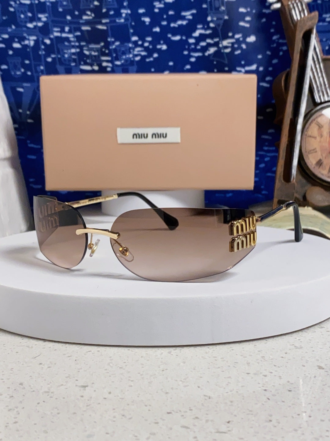 MIUMIU 26S SHIELD FRAME IN METAL 436118