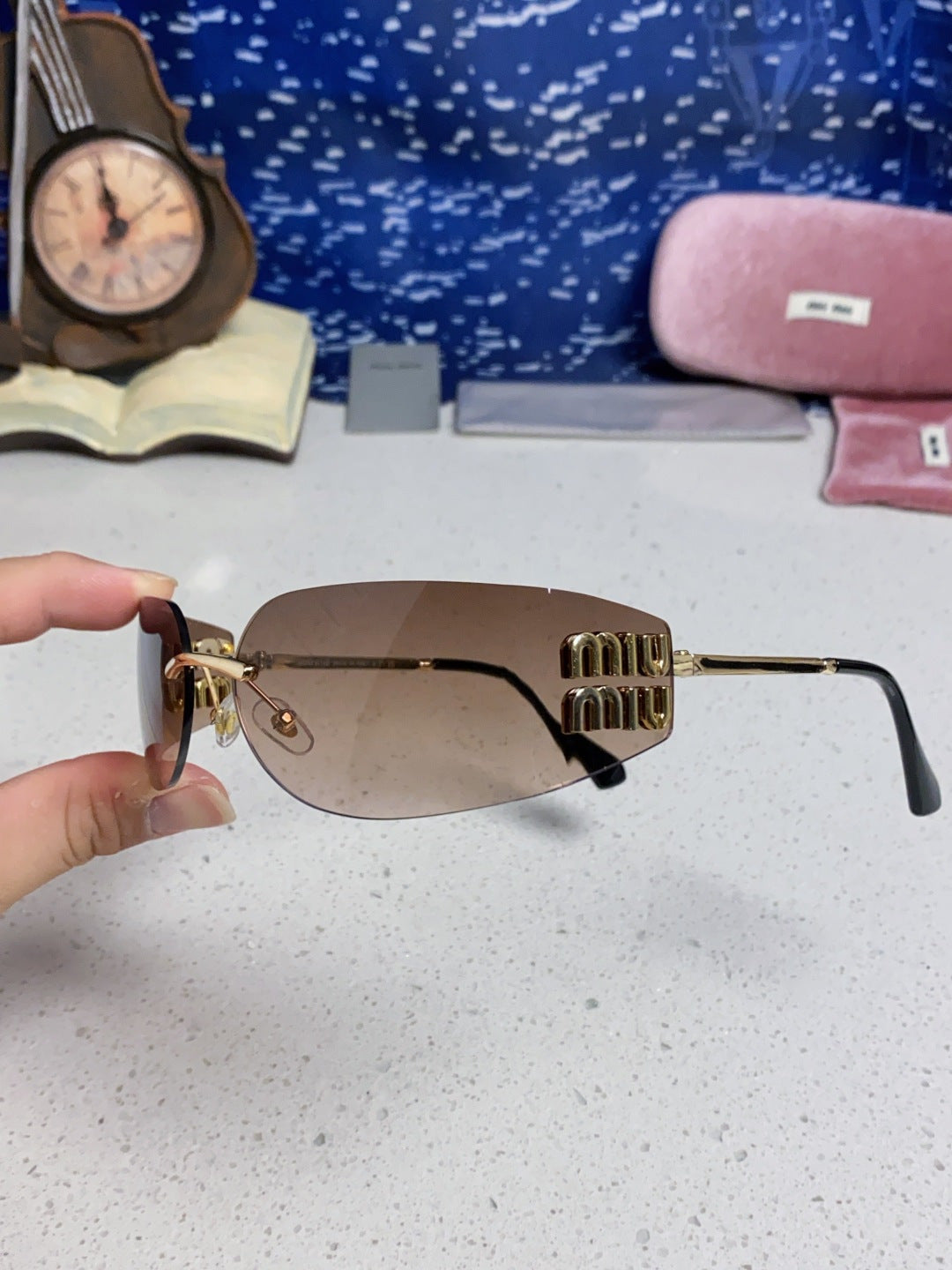 MIUMIU 26S SHIELD FRAME IN METAL 436118