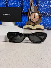 CHANEL 26S SLIM OVAL FRAME IN BLACK ACETATE 404789