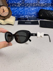 CHANEL 26S SLIM OVAL FRAME IN BLACK ACETATE 404789