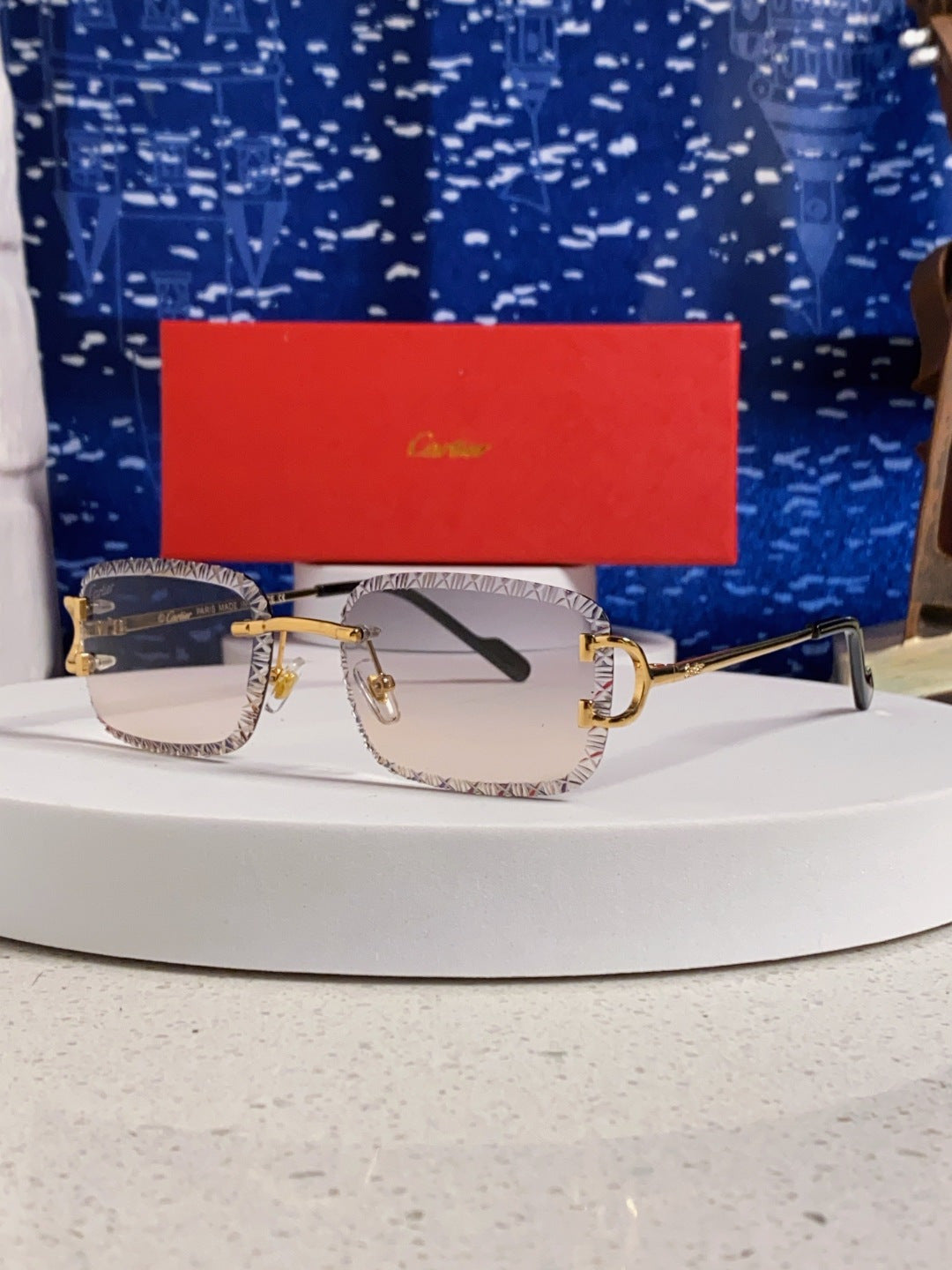 CARTIER 26S RIMLESS FRAME IN METAL 439651
