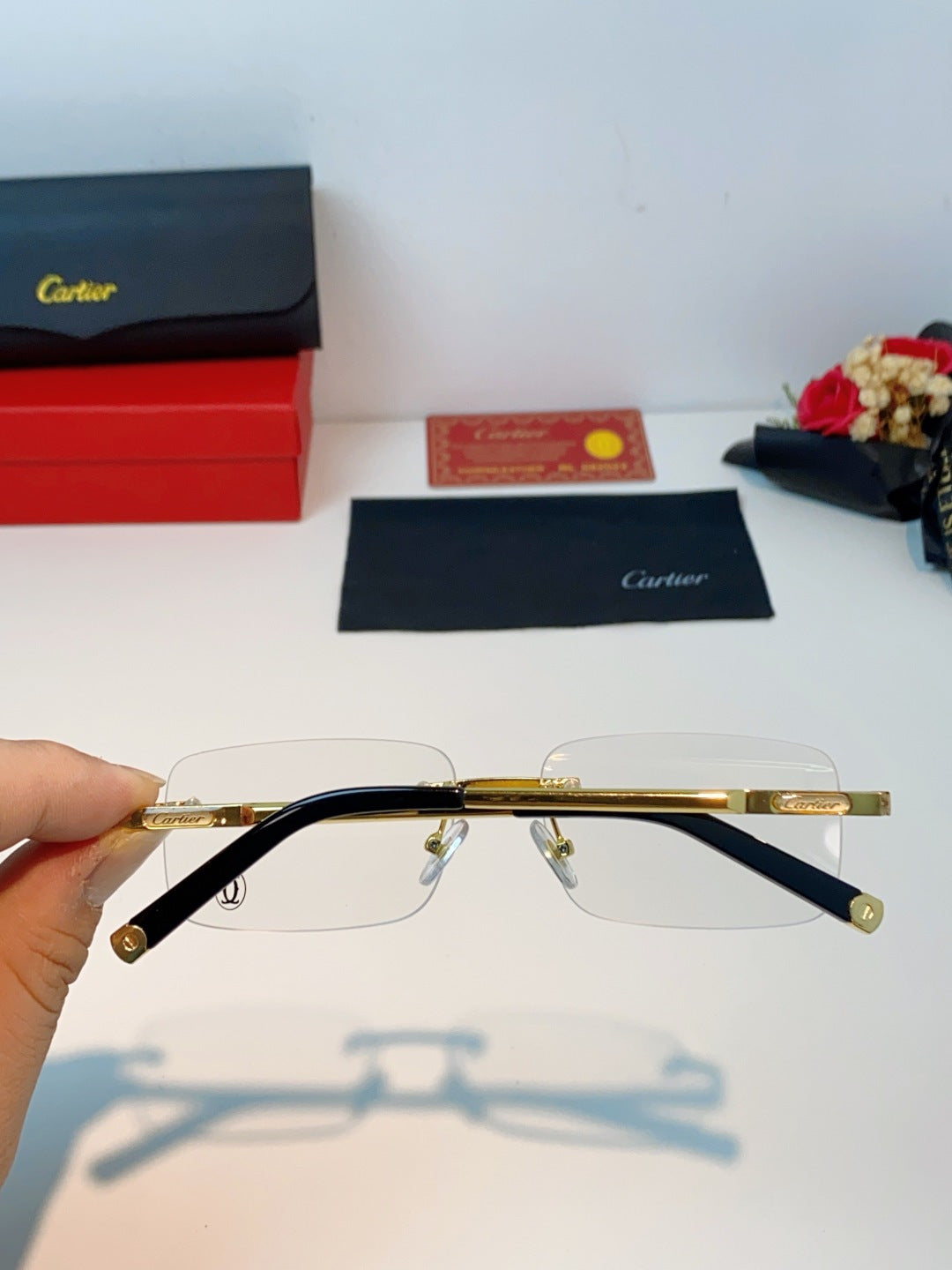 CARTIER 26S RECTANGULAR FRAME IN METAL 431047