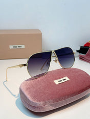 MIUMIU 26S OVAL FRAMEAVIATOR FRAME IN METAL 424524