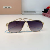 MIUMIU 26S OVAL FRAMEAVIATOR FRAME IN METAL 424524