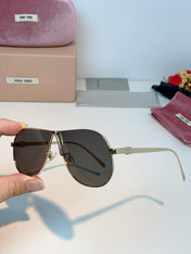 MIUMIU 26S OVAL FRAMEAVIATOR FRAME IN METAL 424525