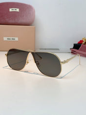MIUMIU 26S OVAL FRAMEAVIATOR FRAME IN METAL 424525
