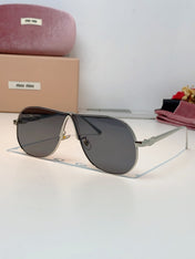 MIUMIU 26S OVAL FRAMEAVIATOR FRAME IN METAL 424526